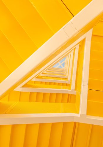 yellow stairwell